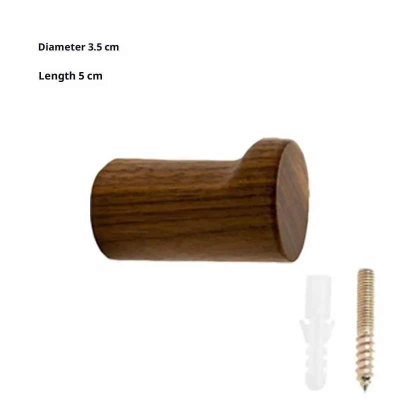 Wall Hanger Wood Hook Beech Holder Bathroom Key Coat Rack Kitchen Door Decorative Hook For Home Accessories Gadgets Organization Peaceful Pleasures Health and Wellness B Brown