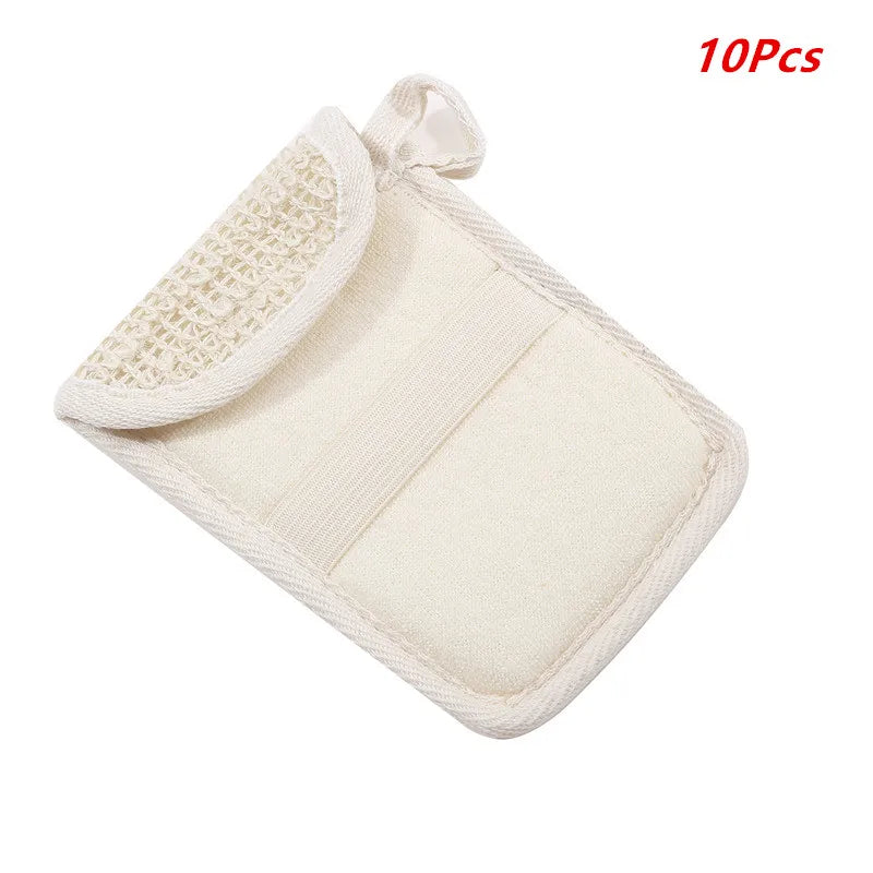 Cotton Linen Soap Saver Bag | Exfoliating Shower Mesh Pouch