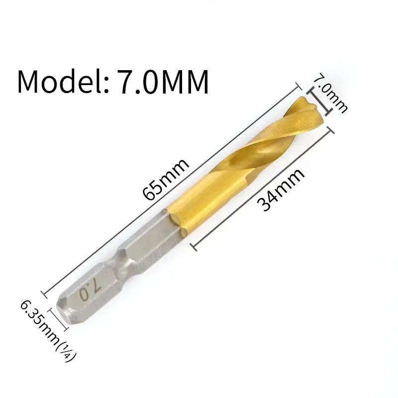 HSS Hex Shank Twist Drill Bits 2–10mm | Wood & Metal Twist Drill Bit Peaceful Pleasures Health and Wellness A11