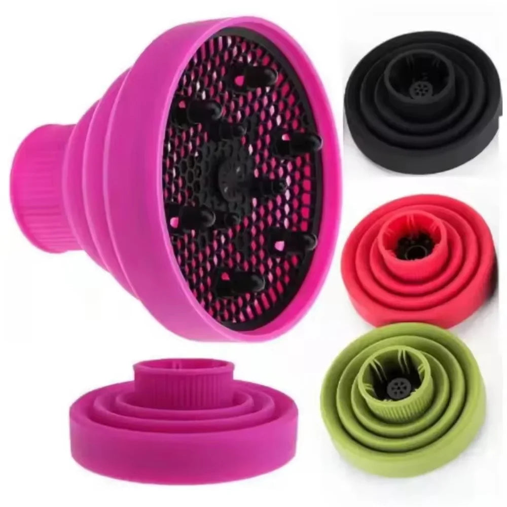Silicone Hair Dryer Curl Diffuser – Foldable & Universal Fit