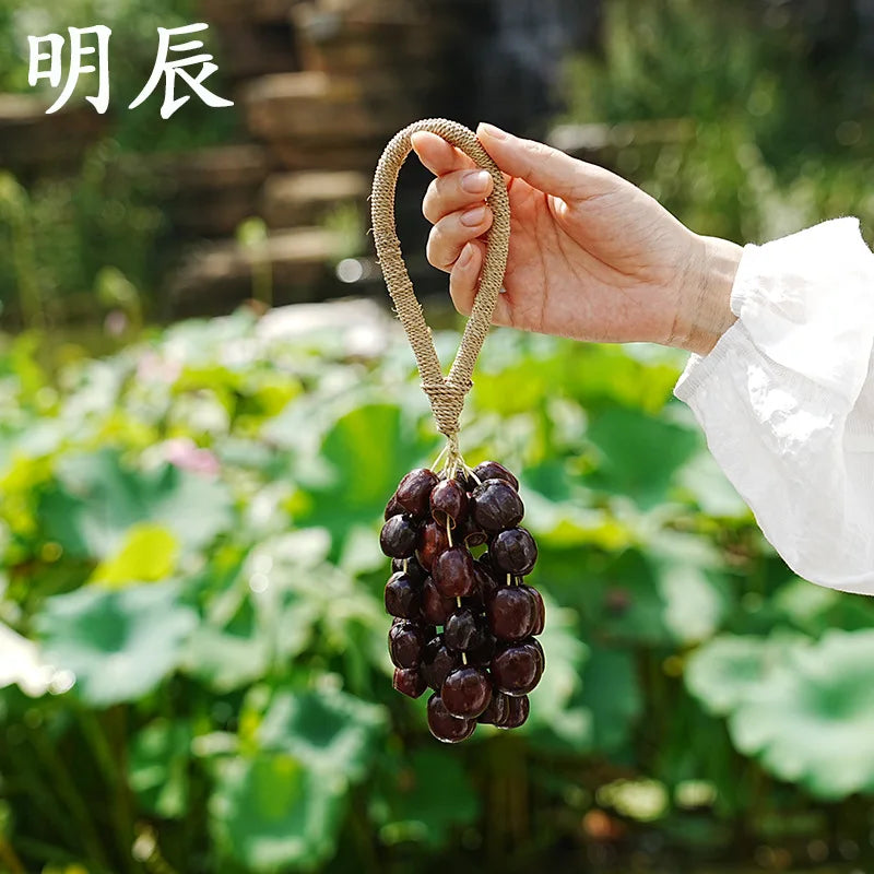 Hand Rattle Flower Bean Kou Pala 4 Handmade Nut Shell Indonesia