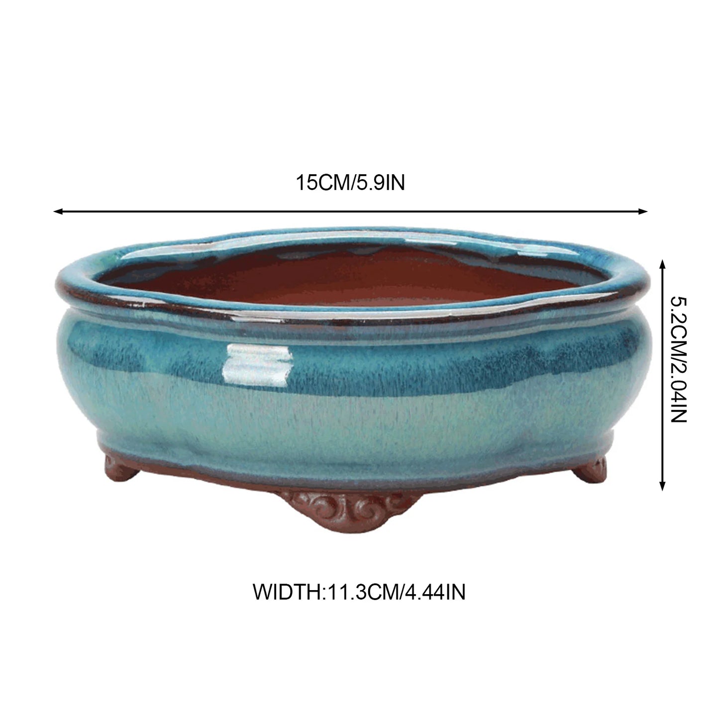 Ceramic Garden Planter Pots Elegant Breathable Rough Pottery Bonsai Pots for Living Room Bedroom Study Pots Peaceful Pleasures Health and Wellness