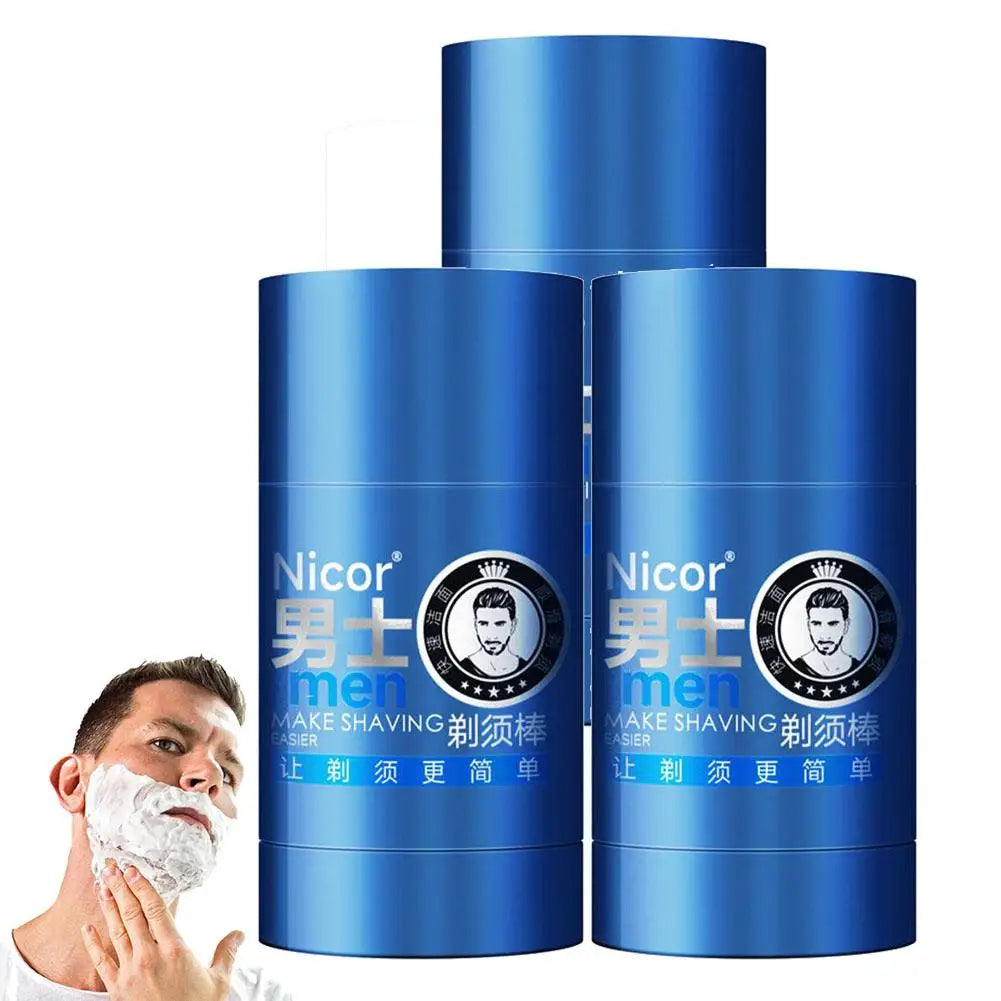 Mint Scent Men's 2-in-1 Shaving & Cleansing Cream Stick – Hydrating Beard Shave Foam 40g Peaceful Pleasures Health and Wellness 40g x3