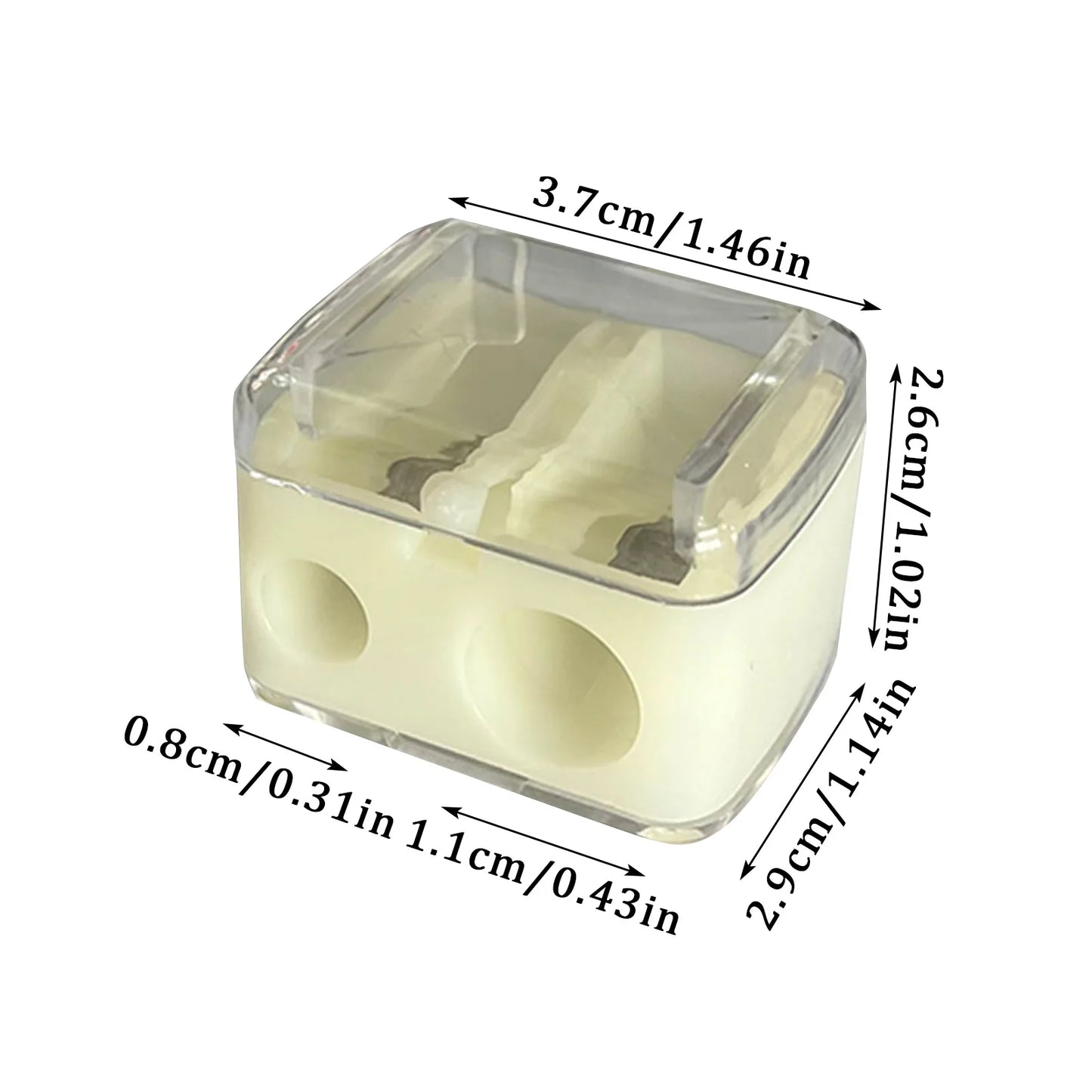 2-in-1 Double Hole Makeup Pencil Sharpener – Eyebrow & Liner