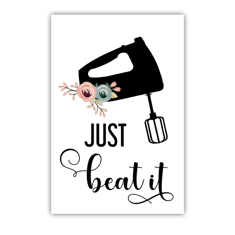 Kitchen Inspirational Wall Art, Cooking Quotes Canvas Painting, Minimalist black white Line Poster Print for Dining Room Décor Peaceful Pleasures Health and Wellness 04 15x20cm No Frame China Mainland