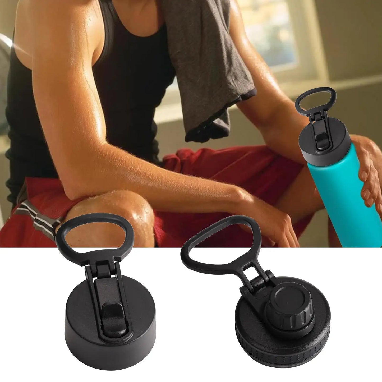 Leak-Proof Replacement Spout Lid for Wide Mouth Bottles