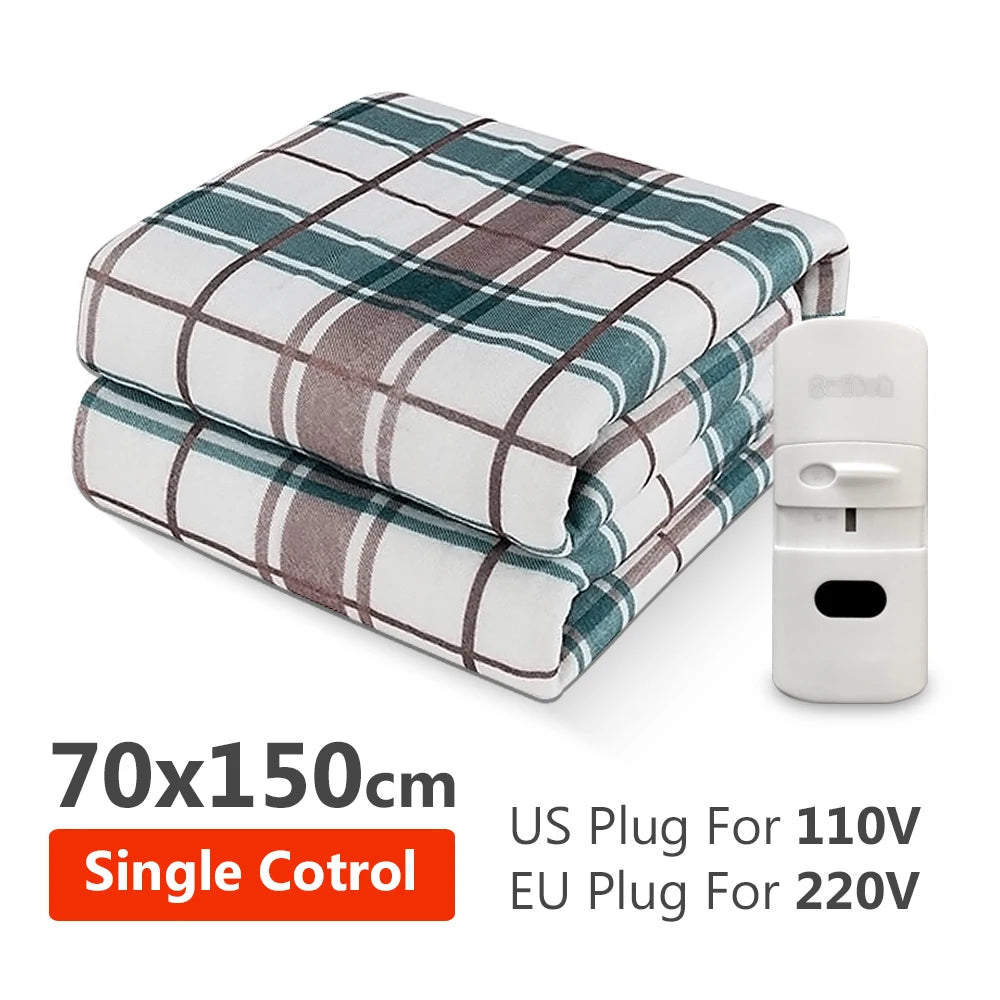 220V Electric Blanket Thicker Heater 70x150cm Thermal Mattres Heated Bed Warmer Electric Blanket Timer Heated Pad for Winter Pad Peaceful Pleasures Health and Wellness A S