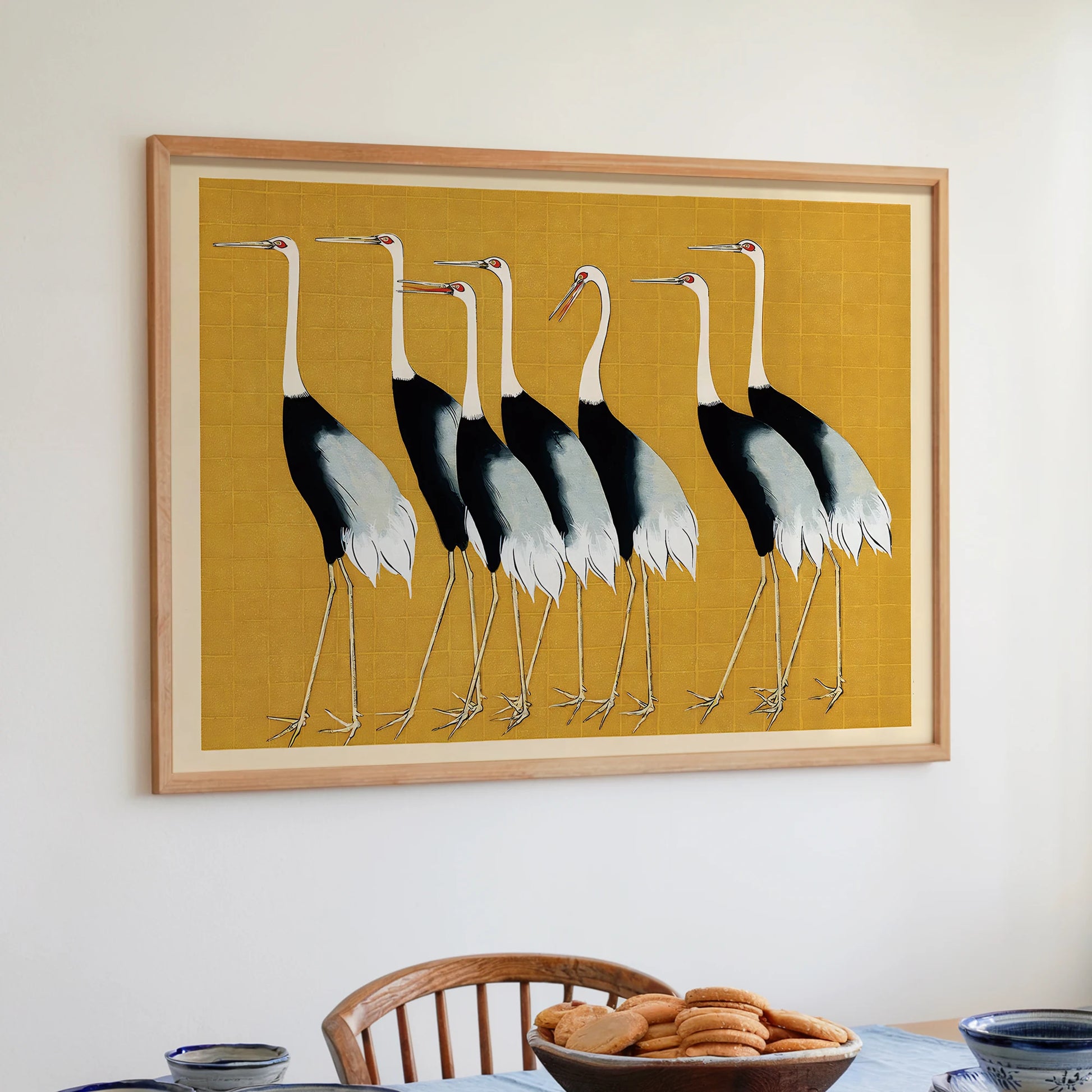 Minimalist Ogata Korin - 7 Japanese Birds Wall Art Print Canvas Painting Poster Picture For Living Room,Bedroom Home Decor Peaceful Pleasures Health and Wellness