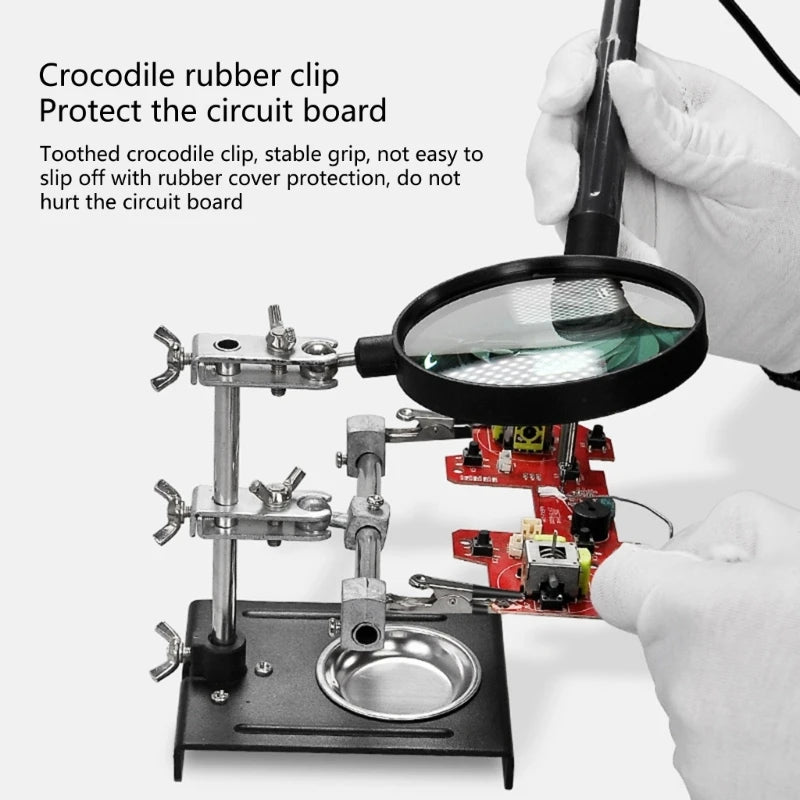 Hot Selling Helping Hands Soldering Station 5X Glass with Auxiliary Clips Repair Tools fits for Soldering Assembly Dropship Peaceful Pleasures Health and Wellness
