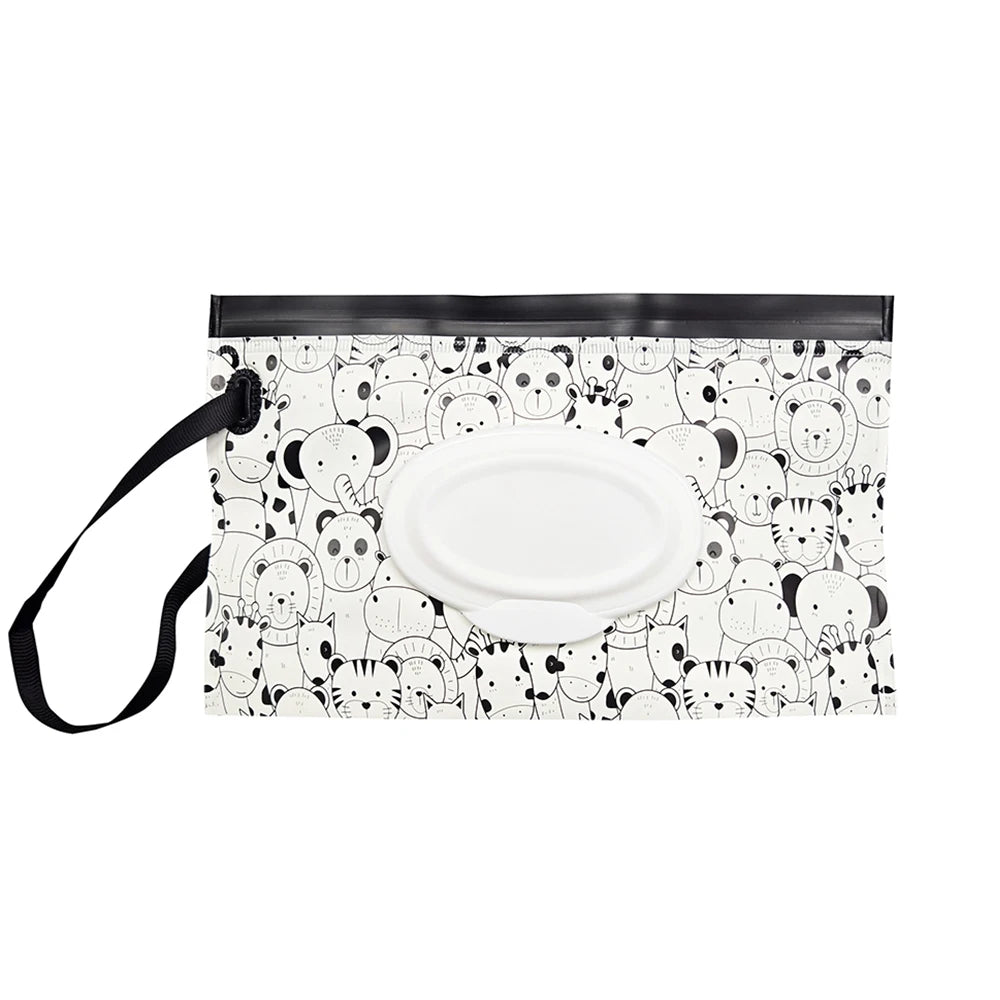 Baby Wet Wipe Pouch EVA Flip Cover | Refillable Stroller Bag