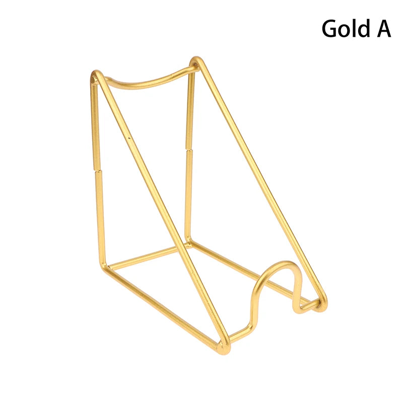 Countertop Wine Bottle Rack | Iron Display Stand Black & Gold