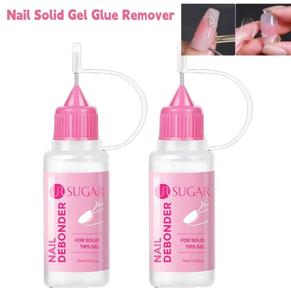 Nail Solid Gel Glue Remover & Debonder Fast Dissolve Liquid for Fake Tips Press On Nails, False Nails | Quick Manicure Tool Peaceful Pleasures Health and Wellness