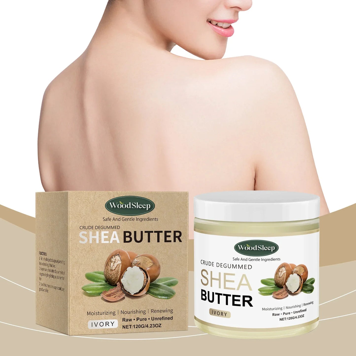 WOODSLEEP Shea Butter Body Cream – Moisturizing & Brightening