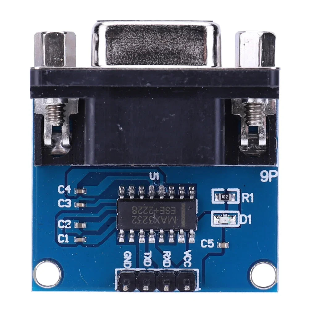 1-10PCS MAX3232 RS232 to TTL Serial Port Converter Module TX RX VCC GND Female DB9 Connector 3.3V-5.5V MAX232 Flashing Board Peaceful Pleasures Health and Wellness