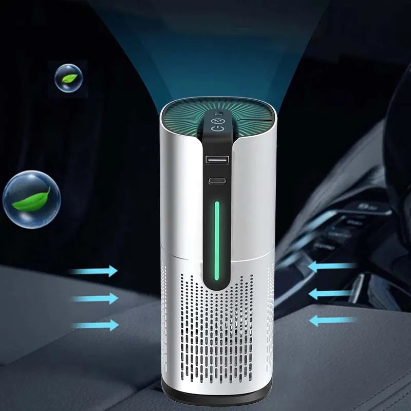 Small Ionic Smoke Absorber Plasma Negative Anion Generator Vehicle Purification Purifier Ionizer Mini Car Uv Air Cleaner Peaceful Pleasures Health and Wellness