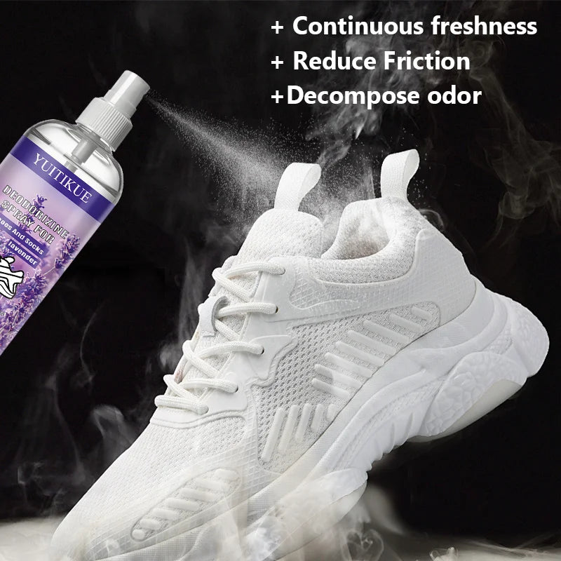 Yuitikue Lavender Shoe Deodorizer Spray, 100ml Odor Neutralizer & Air Freshener for Shoes & Socks, Fast Odor Destruction Peaceful Pleasures Health and Wellness