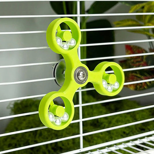 Interactive Rotating Spinner Wheel Bird Toy | Parrots & Parakeets Bird Cage Toy Peaceful Pleasures Health and Wellness