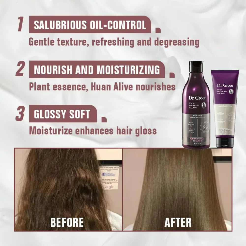 Dr.Groot Shampoo Conditioner Set Hair Loss Treatments Nourish Smoothing Thickening Scalp Hair Care Products Peaceful Pleasures Health and Wellness