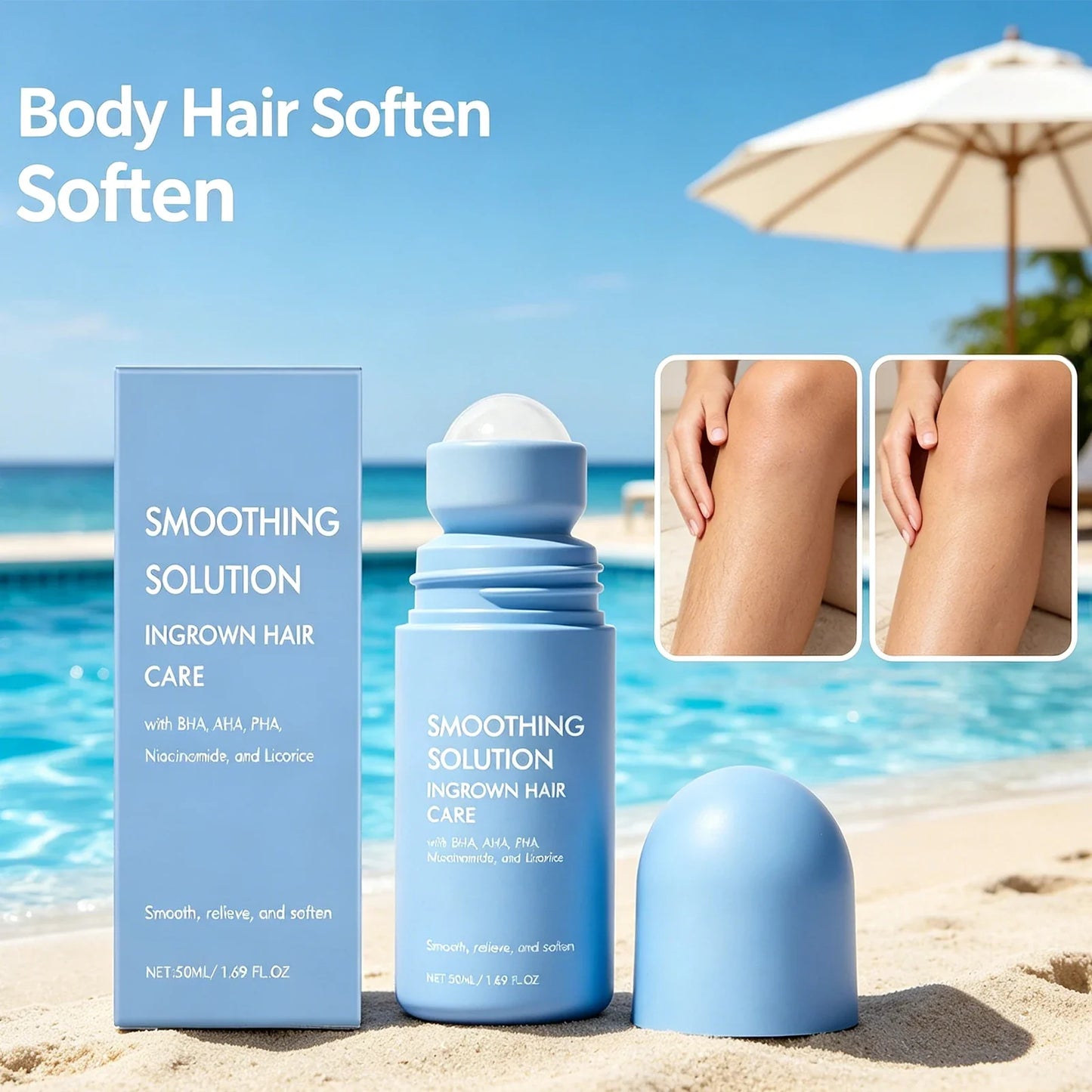 Hair Removal Roller Serum – Softening & Moisturizing Body Essence