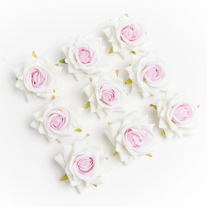 Artificial Silk Rose Flower Heads 5/10 Pcs | Wedding & Home Décor