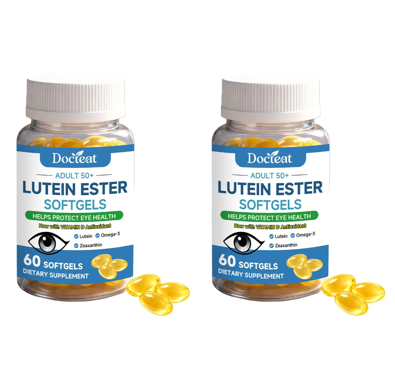 Lutein Ester Softgels 50+ | Zeaxanthin Omega-3 Vitamin D3 60ct