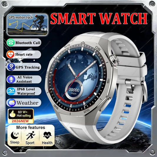 Smart Watch Men Women Health Monitoring ECG Blood Oxygen Sleep Monitor BT Call GPS Sports Fitness Tracking Smartwatch 2026 New Peaceful Pleasures Health and Wellness