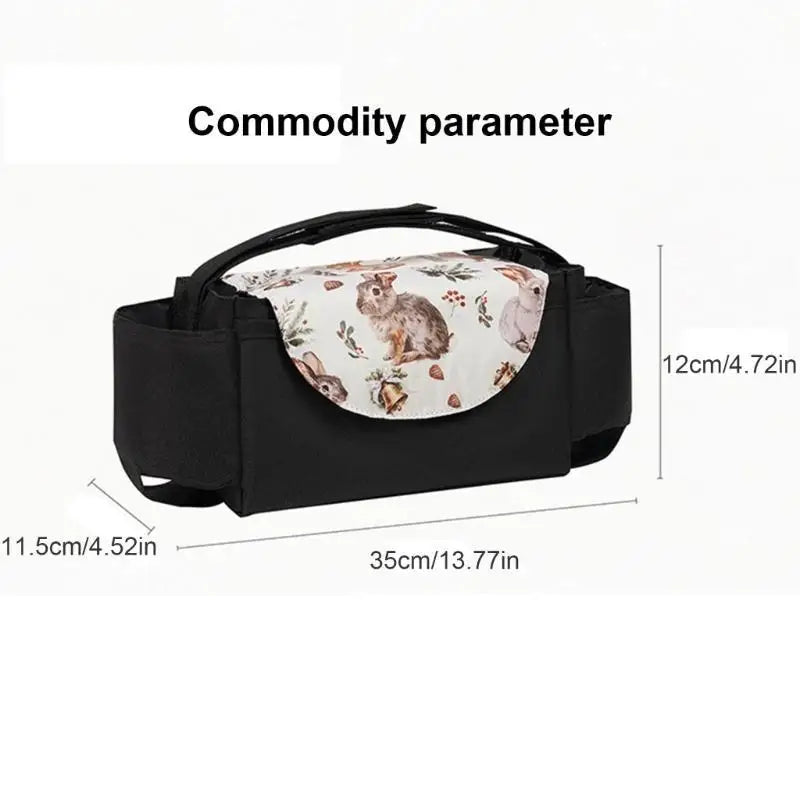 Holiday Baby Stroller Organizer Bag | Diaper & Bottle Storage