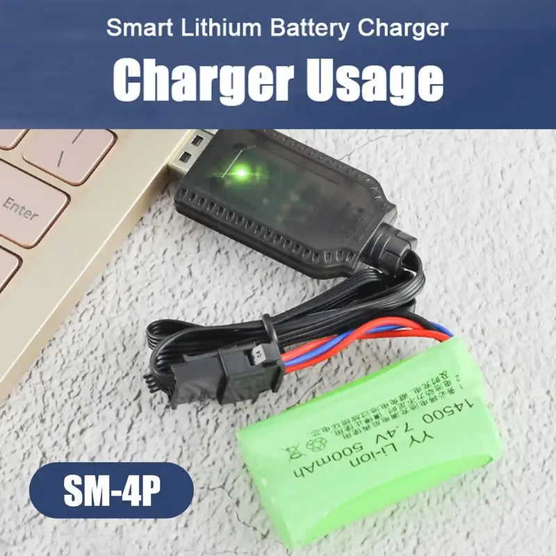 USB Lithium Battery Charger 7.4V 1000mA Fast Charging Cable RC Airplane Lithium Battery SM-2P SM-3P SM-4P Drone Battery Charge Peaceful Pleasures Health and Wellness