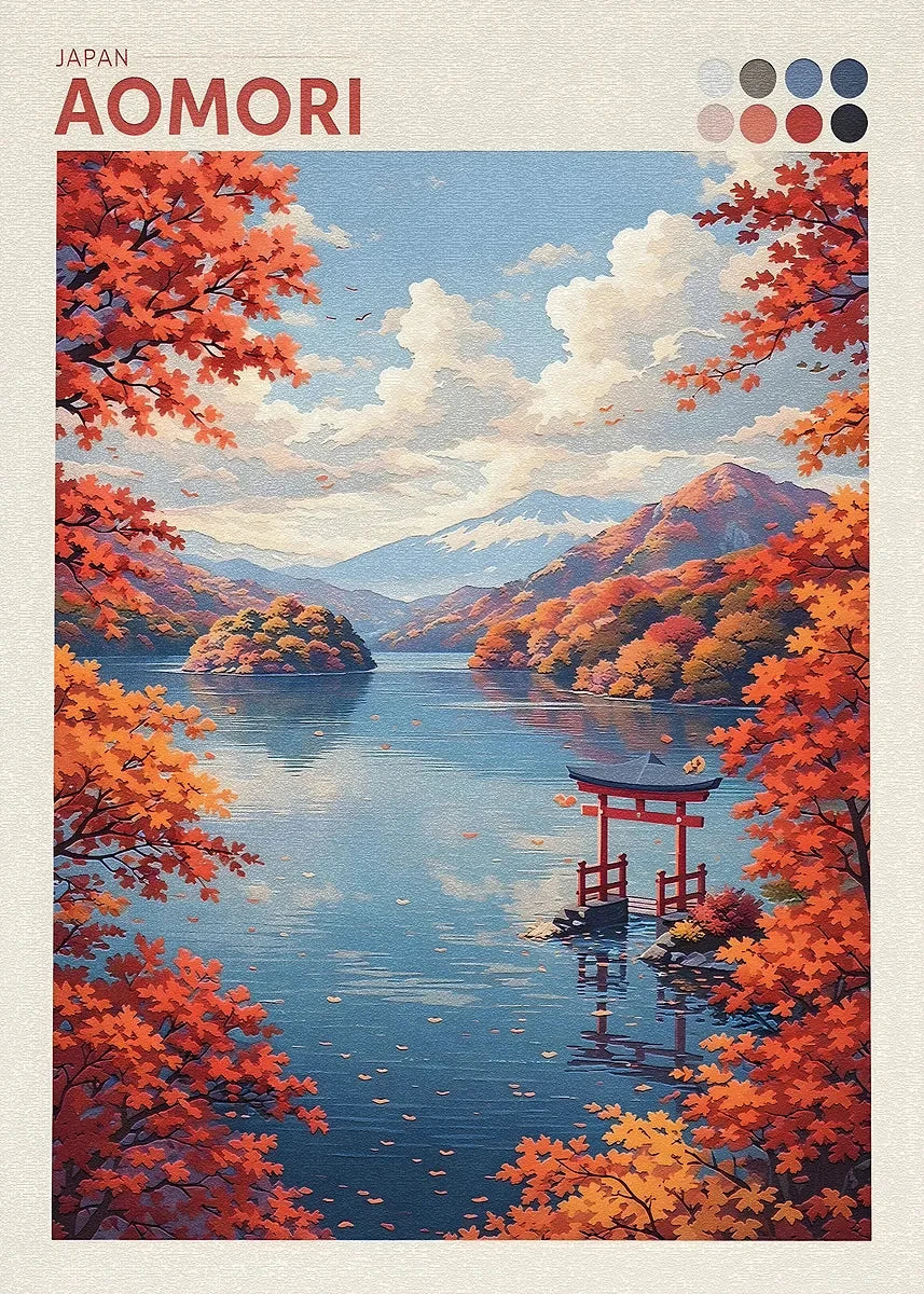 Japan Autumn Cityscape Posters Yokohama Shizuoka Hakodate Modern Prints Canvas Painting Wall Art Picture Home Living Room Decor Peaceful Pleasures Health and Wellness 14 20x30cm