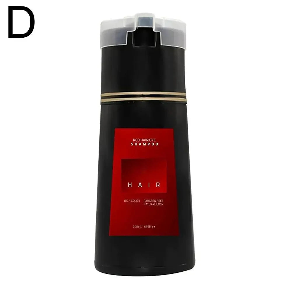 PHANSTA Hair Dye Shampoo Hair Instant Dye Shampoo,Hair Dye Coloring Shampoo For Gray Hair Long Lasting Nourish For Men Wome K7W0 Peaceful Pleasures Health and Wellness B-red CN