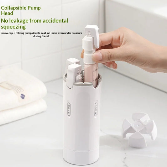 4 in 1 Travel Dispenser Portable Travel Bottles Leak Proof Leakproof Travel Container for Perfume Shampoo Conditioner Lotion Peaceful Pleasures Health and Wellness