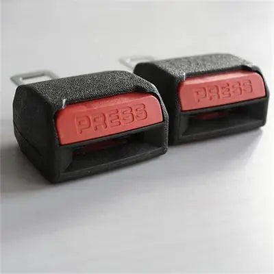 Hot Sale 2Pcs Universal Car Safety Adjustable Seat Belt Clip Extender Extension Black Seat Belts And Padding Peaceful Pleasures Health and Wellness