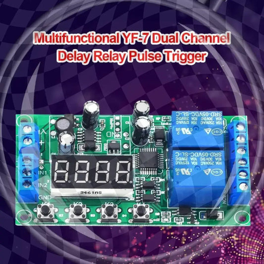 YF-7 Dual-Channel Delay Relay Module – 32 Functions Timer Relay Module Peaceful Pleasures Health and Wellness United States