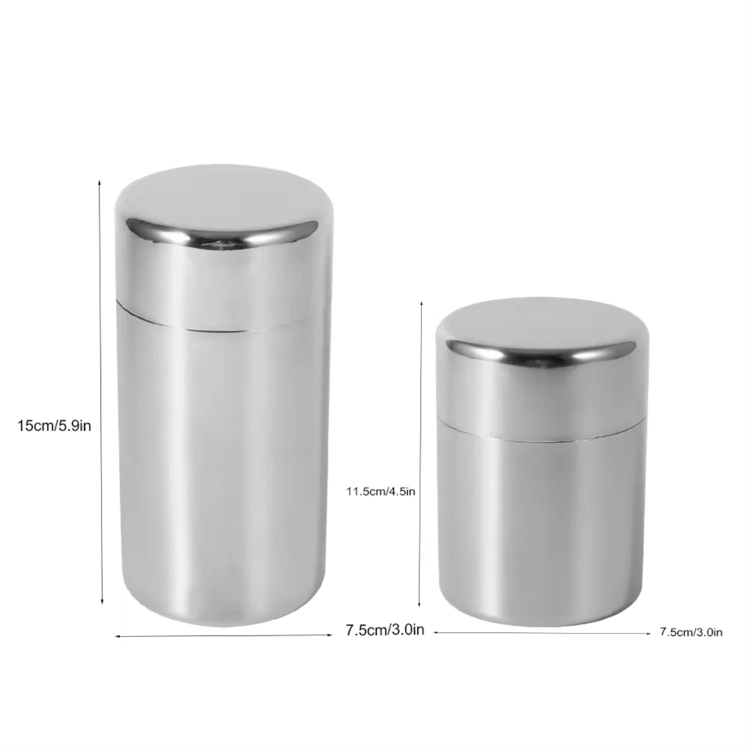 Hot Sale Double Lid Tea Tin 400ml/550ml Stainless Steel Canister Moisture-proof Airtight Tea Can with Inner Lid Tea Caddy Tin Peaceful Pleasures Health and Wellness