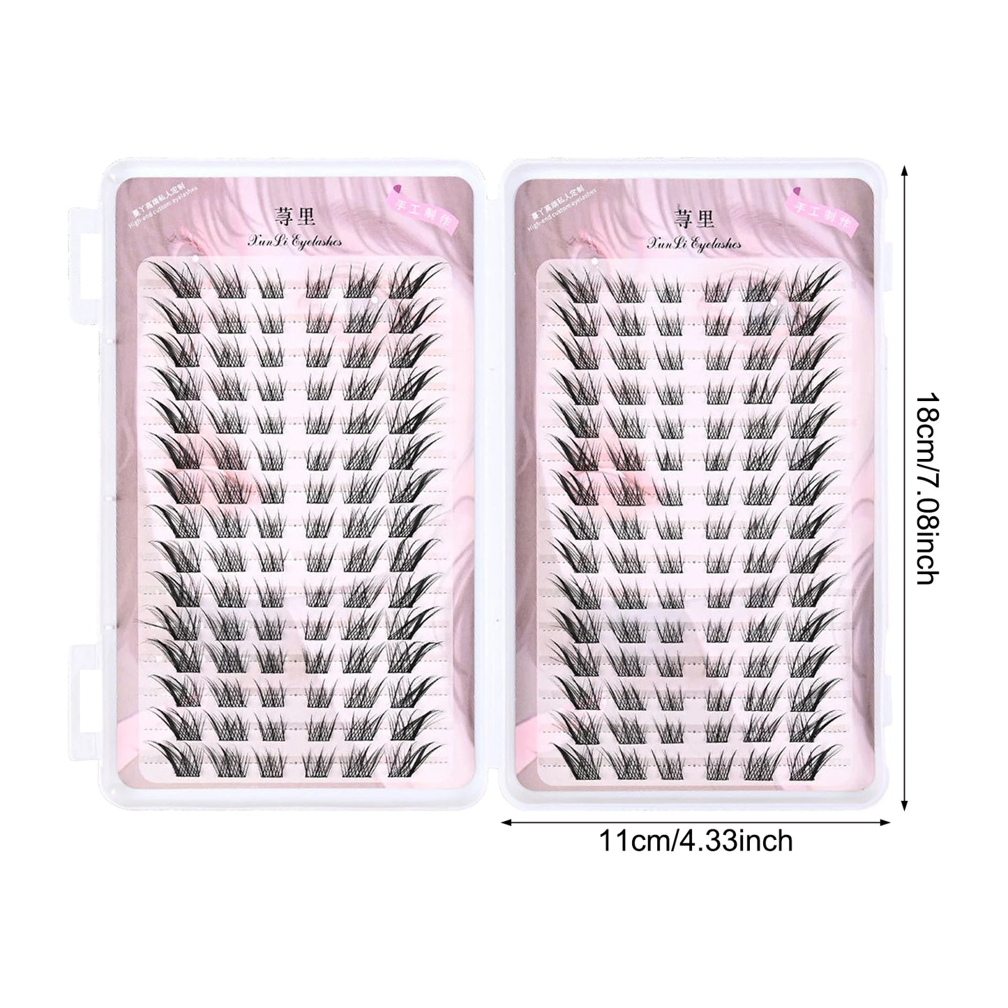 Large Capacity Manga Eyelash Book Dense False Eyelashes 8-12mm Single Cluster Fox-style Lashes Natural Volume Eyelash Extension Peaceful Pleasures Health and Wellness style 4