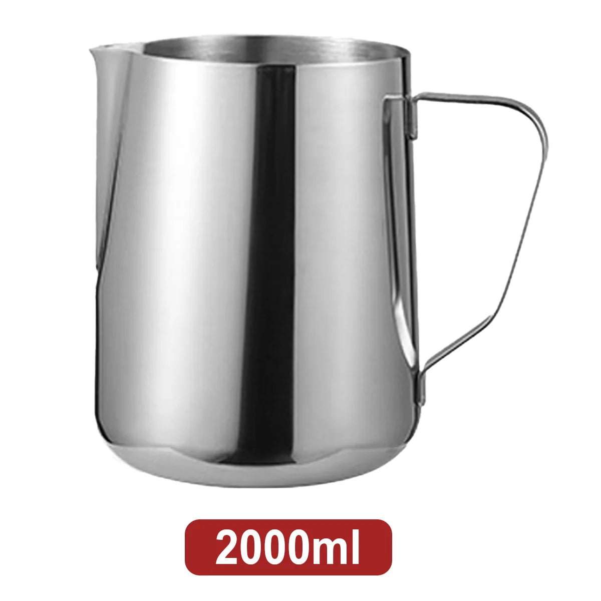 Leeseph Stainless Steel Milk Frothing Pitcher with Drip Resistant Spout, Latte Art Pitcher for Cappuccino Espresso Barista&Home Peaceful Pleasures Health and Wellness 2000ML