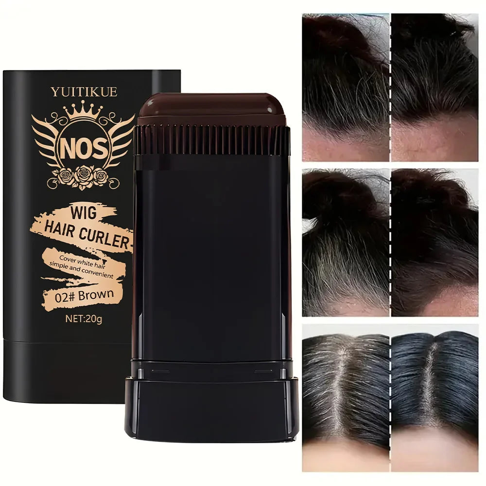 YUITIKUE Brown Hair Dye Comb – Instant Gray Touch-Up Stick