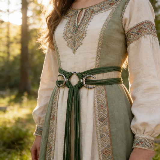 Vintage Medieval Long Rope Knot Women's Belt Nordic Witch Waist Peaceful Pleasures Health and Wellness