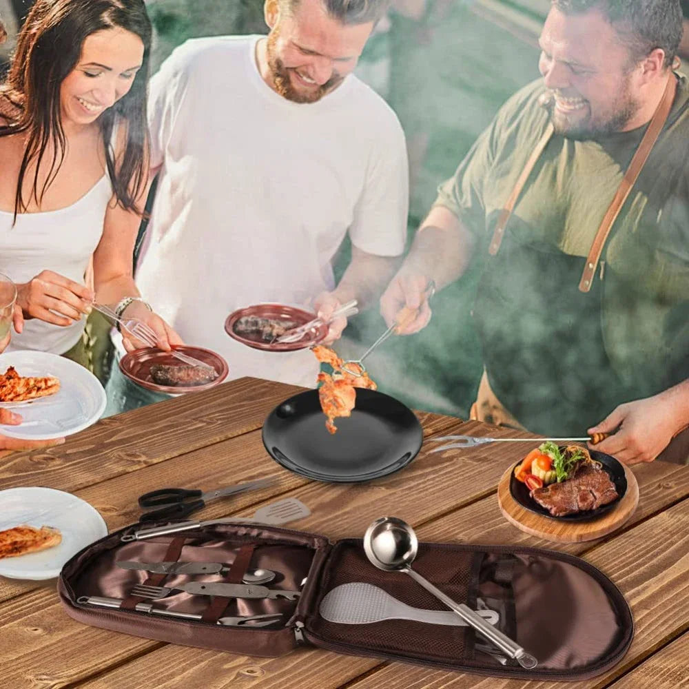 Outdoor Cookware Portable Storage Bag Outdoor Camping Kitchenware Storage Bag Tableware Picnic Supplies Camping Tools Storage Peaceful Pleasures Health and Wellness