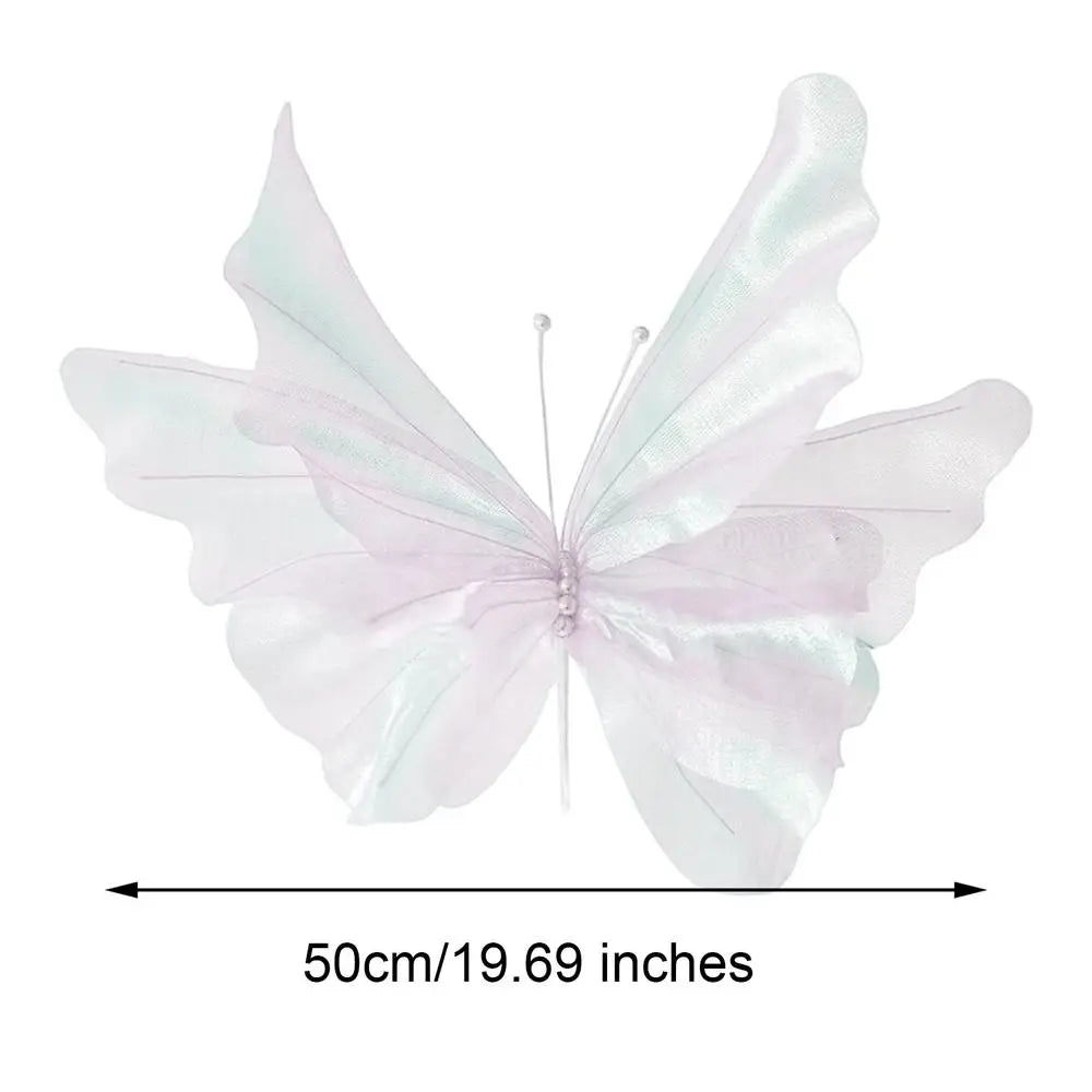 Butterfly Party Decoration 20 Inch Dreamy 3D Large Butterfly Decoration For Porch Arch Window Door Fence Dining Room Patio Peaceful Pleasures Health and Wellness white China Mainland