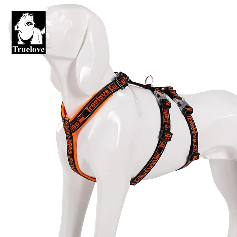 Truelove Double H Harness Neoprene Padding Durable Strong Reflective Gow in the Dark Aluminum Alloy Fitting Light Weight TLH6571 Peaceful Pleasures Health and Wellness Orange M China Mainland