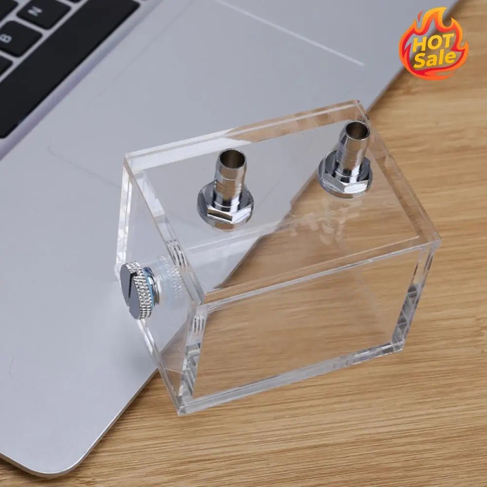 200ml PC Water Cooling Reservoir G1/4 Acrylic Tank & Fan Block