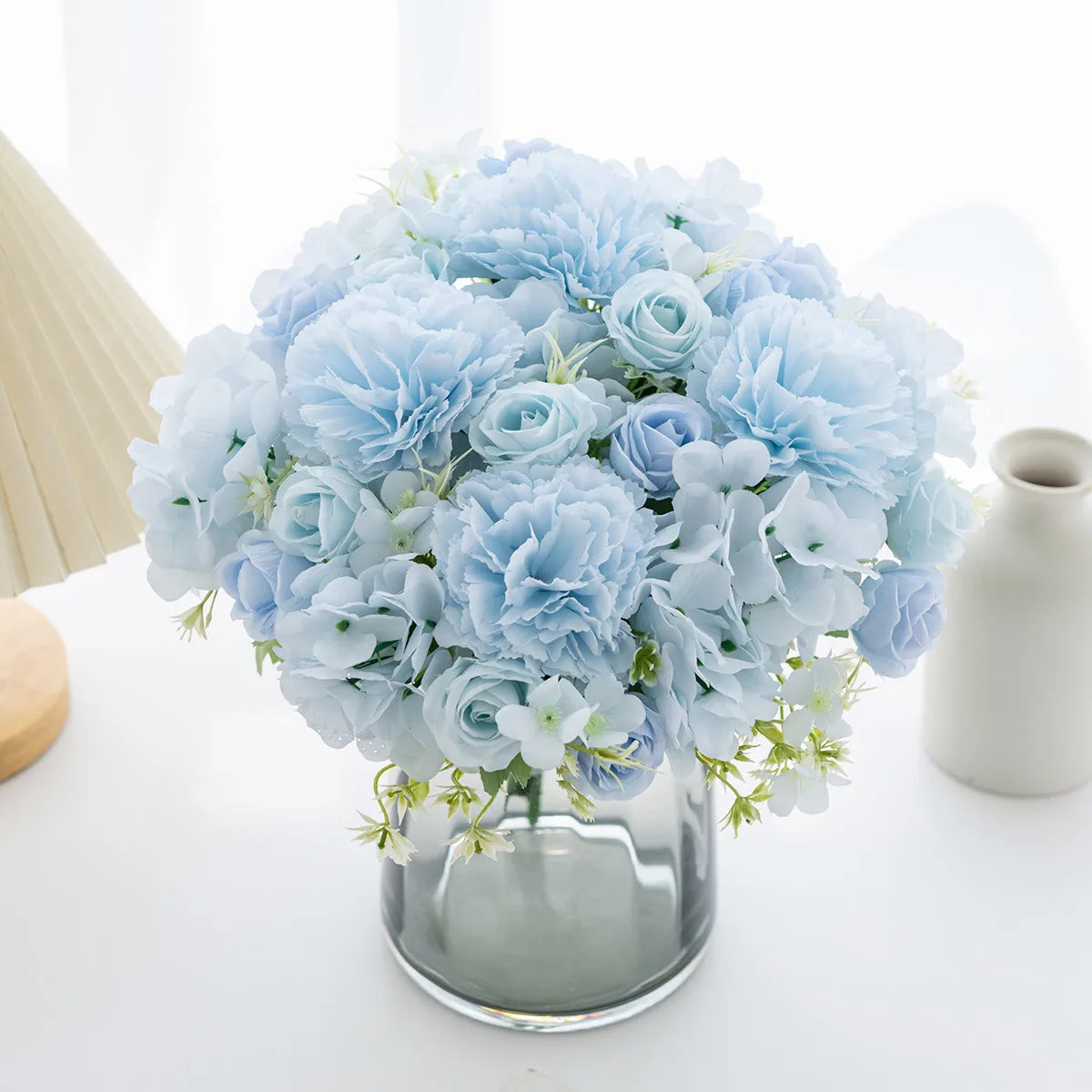 Artificial Silk Rose Carnation Bouquet | Wedding & Home Décor