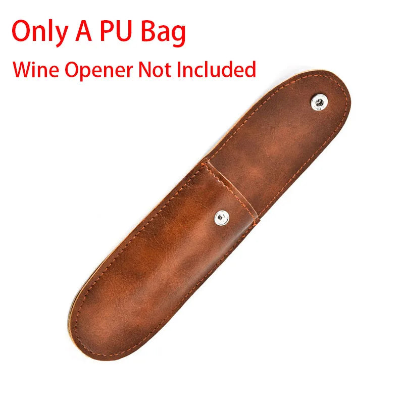 Wine Opener, Professional Waiters Corkscrew, PU Bag, Bottle Opener and Foil Cutter Gift for Wine Lovers Peaceful Pleasures Health and Wellness PU Bag Only