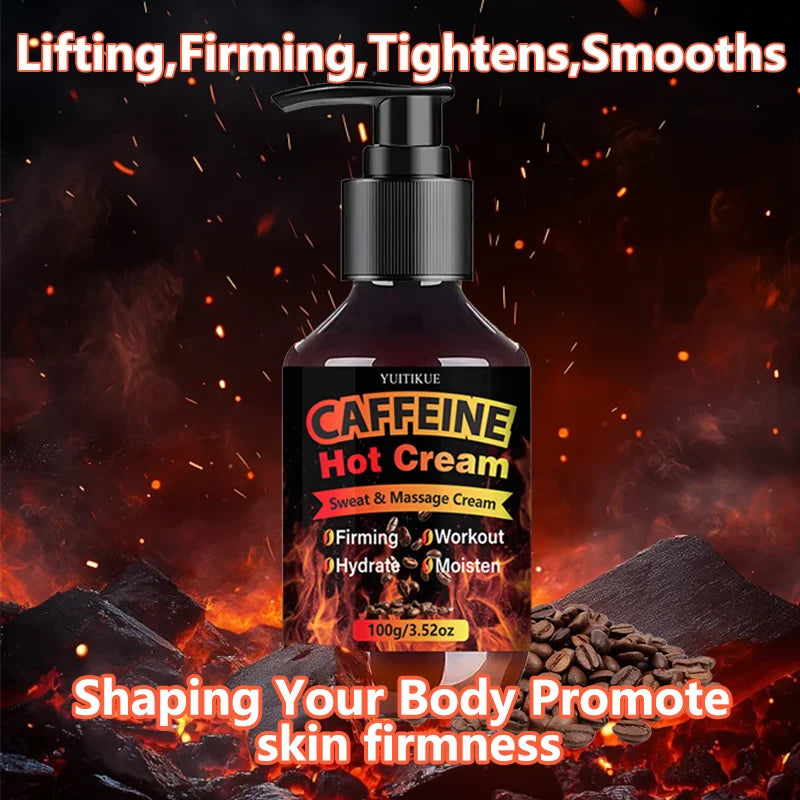 Yuitikue Caffeine Hot Cream, 100g Sweat & Massage Cream for Firming, Hydrating & Moisturizing, Workout Body Care Peaceful Pleasures Health and Wellness