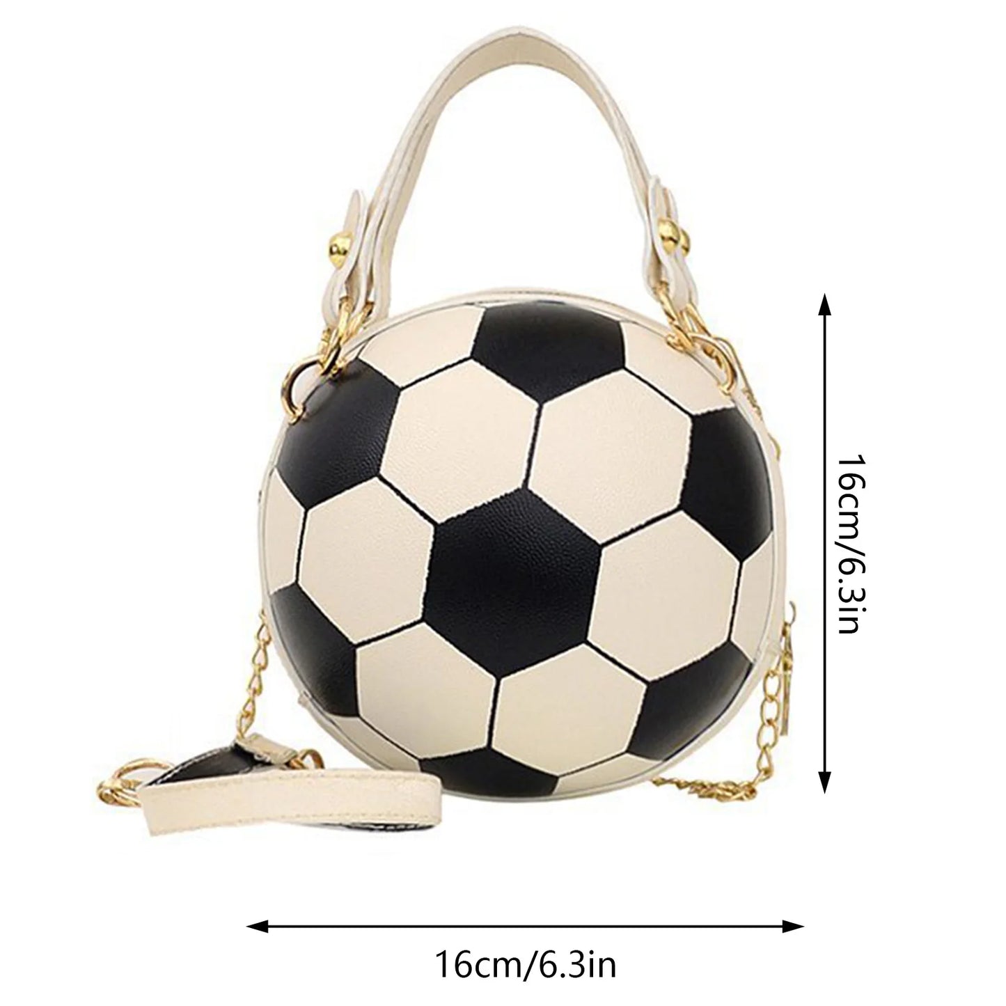 Novelty Basketball Purse For Women PU Leather Basketball Soccer Shoulder Bag for Daily Shopping Travel Peaceful Pleasures Health and Wellness