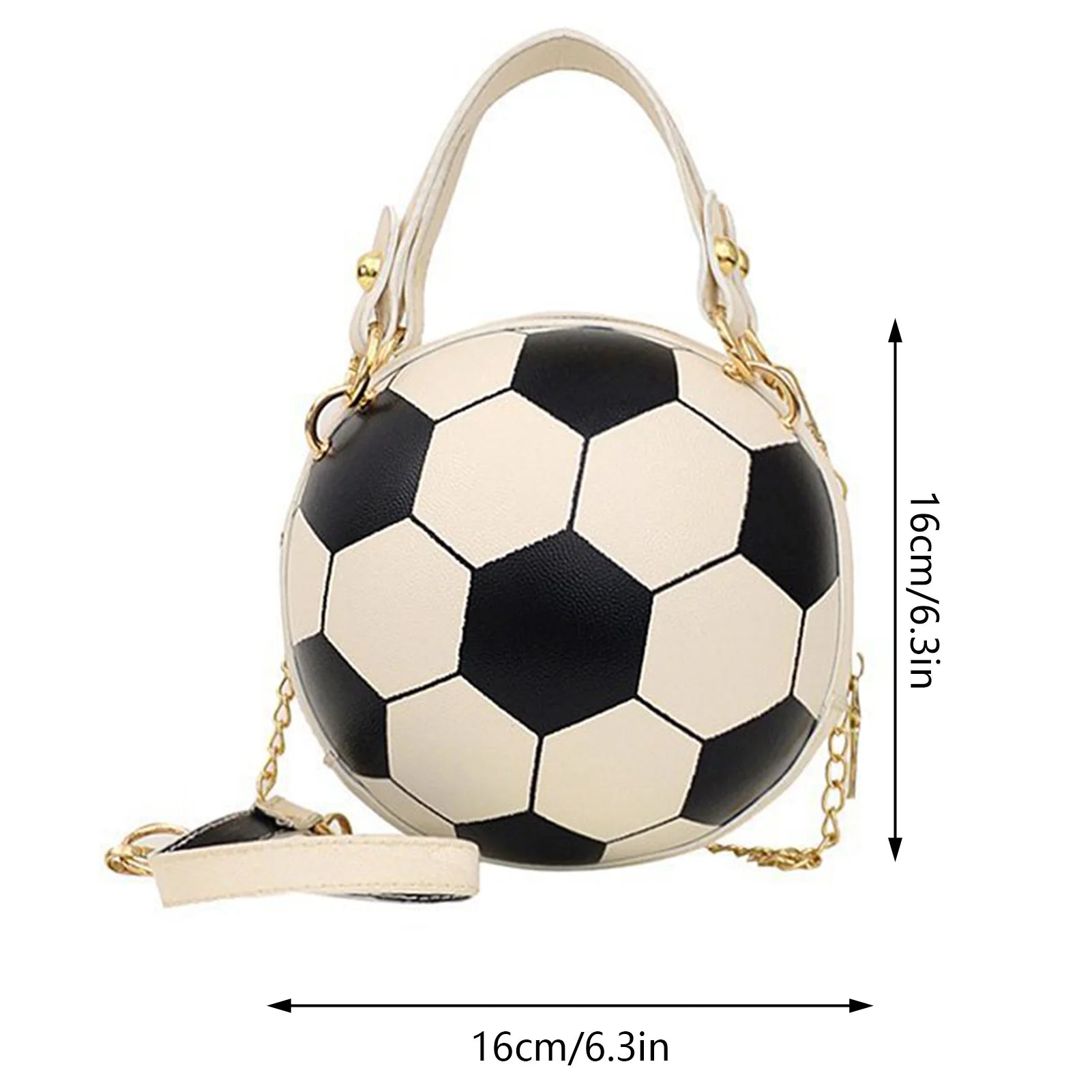 Novelty Basketball Purse For Women PU Leather Basketball Soccer Shoulder Bag for Daily Shopping Travel Peaceful Pleasures Health and Wellness