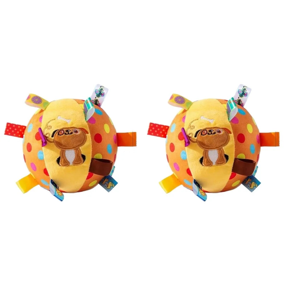 High Quality Plush Dog Toys Multifunctional Molar Interaction Dog Sound-making Toy Ball Relieve Boredom Pet Sounding Bell Ball Peaceful Pleasures Health and Wellness 2pcs