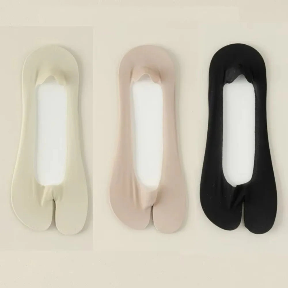 Women's Ultra-Thin Split Toe Invisible Boat Socks | No-Show
