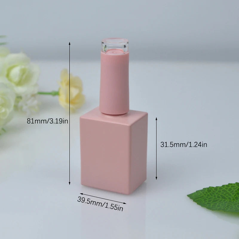 Glass Nail Polish Bottles with Brush – 10ml & 15ml Refillable